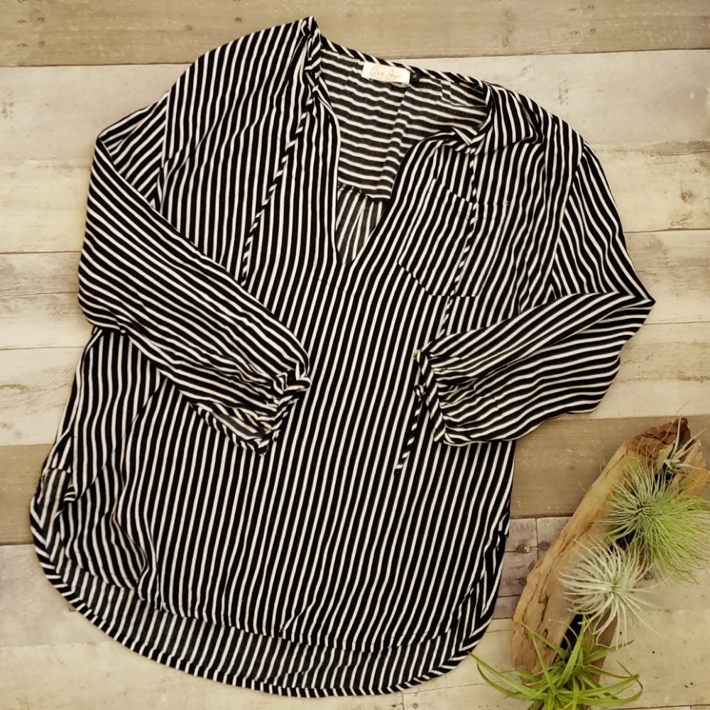 Ava Sky Top Parisian, Stripe, XSmall